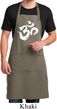 Mens Yoga Apron Brushstroke Aum Full Length Apron with Pockets