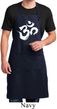 Mens Yoga Apron Brushstroke Aum Full Length Apron with Pockets