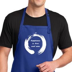 Mens Yoga Apron Enso Happiness Full Length Apron with Pockets Mens Yoga Apron Enso Happiness Full Length Apron with Pockets