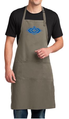 Mens Yoga Apron Floral Ajna Full Length Apron with Pockets