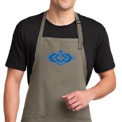 Mens Yoga Apron Floral Ajna Full Length Apron with Pockets