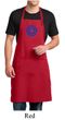 Mens Yoga Apron Floral Sahasrara Full Length Apron with Pockets