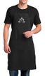 Mens Yoga Apron Grey Namaste Lotus Full Length Apron with Pockets