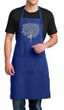 Mens Yoga Apron Grey Tree Pose Full Length Apron with Pockets