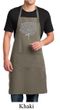Mens Yoga Apron Grey Tree Pose Full Length Apron with Pockets