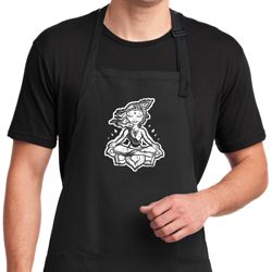 Mens Yoga Apron Krishna Full Length Apron with Pockets