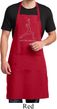 Mens Yoga Apron Line Warrior Full Length Apron with Pockets