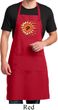 Mens Yoga Apron Ohm Sun Full Length Apron with Pockets