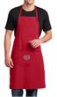 Mens Yoga Apron OM Heart Pocket Print Full Length Apron with Pockets