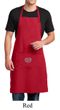Mens Yoga Apron OM Heart Pocket Print Full Length Apron with Pockets