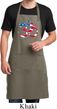 Mens Yoga Apron Patriotic Om Full Length Apron with Pockets