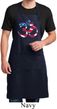Mens Yoga Apron Patriotic Om Full Length Apron with Pockets