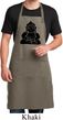 Mens Yoga Apron Shadow Buddha Full Length Apron with Pockets