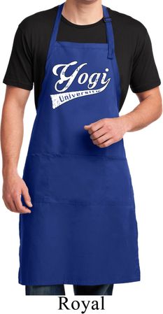 Mens Yoga Apron Yogi University Full Length Apron with Pockets