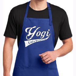 Mens Yoga Apron Yogi University Full Length Apron with Pockets