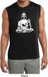 Mens Yoga At Peace Buddha Dry Wicking Sleeveless Shirt