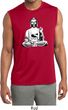 Mens Yoga At Peace Buddha Dry Wicking Sleeveless Shirt