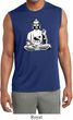 Mens Yoga At Peace Buddha Dry Wicking Sleeveless Shirt