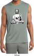 Mens Yoga At Peace Buddha Dry Wicking Sleeveless Shirt