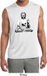 Mens Yoga At Peace Buddha Dry Wicking Sleeveless Shirt