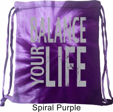 Mens Yoga Bag Balance Your Life Tie Dye Bag