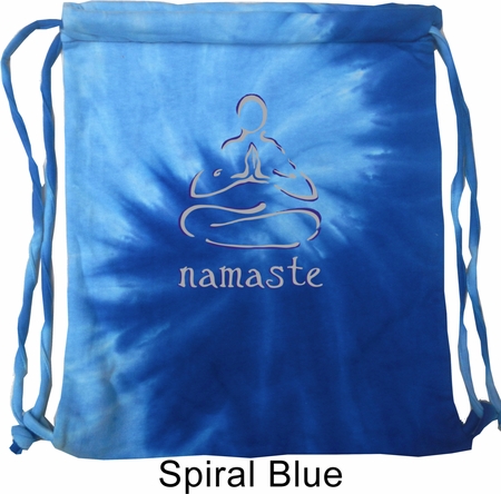 Mens Yoga Bag Namaste Lotus Pose Tie Dye Bag