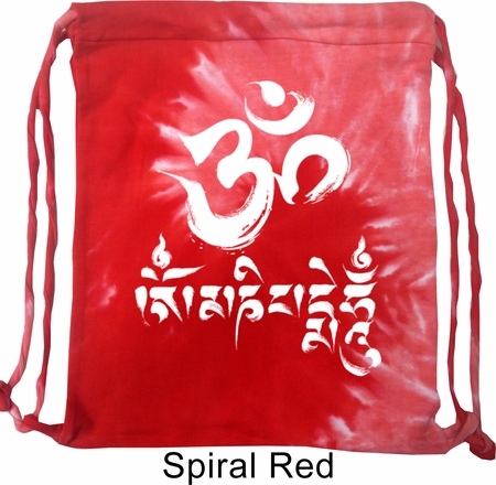 Mens Yoga Bag OM Mani Padme Hum Tie Dye Bag
