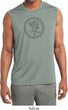 Mens Yoga Circle Ganesha Black Print Dry Wicking Sleeveless Shirt