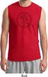 Mens Yoga Circle Ganesha Black Print Muscle Shirt