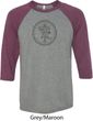 Mens Yoga Circle Ganesha Black Print Raglan Shirt