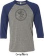 Mens Yoga Circle Ganesha Black Print Raglan Shirt