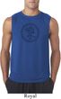 Mens Yoga Circle Ganesha Black Print Sleeveless Shirt