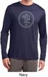 Mens Yoga Circle Ganesha White Print Dry Wicking Long Sleeve