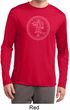 Mens Yoga Circle Ganesha White Print Dry Wicking Long Sleeve