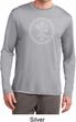 Mens Yoga Circle Ganesha White Print Dry Wicking Long Sleeve
