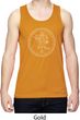 Mens Yoga Circle Ganesha White Print Dry Wicking Tank Top