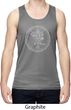 Mens Yoga Circle Ganesha White Print Dry Wicking Tank Top