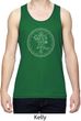 Mens Yoga Circle Ganesha White Print Dry Wicking Tank Top