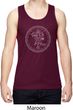 Mens Yoga Circle Ganesha White Print Dry Wicking Tank Top