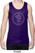 Mens Yoga Circle Ganesha White Print Dry Wicking Tank Top