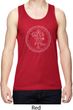 Mens Yoga Circle Ganesha White Print Dry Wicking Tank Top