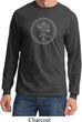 Mens Yoga Circle Ganesha White Print Long Sleeve