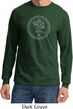 Mens Yoga Circle Ganesha White Print Long Sleeve