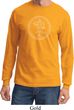 Mens Yoga Circle Ganesha White Print Long Sleeve