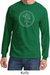 Mens Yoga Circle Ganesha White Print Long Sleeve
