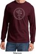 Mens Yoga Circle Ganesha White Print Long Sleeve