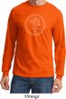 Mens Yoga Circle Ganesha White Print Long Sleeve