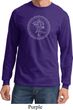 Mens Yoga Circle Ganesha White Print Long Sleeve