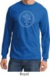Mens Yoga Circle Ganesha White Print Long Sleeve