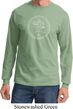 Mens Yoga Circle Ganesha White Print Long Sleeve